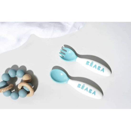 Löffel und Gabel im Etui Blue – Béaba