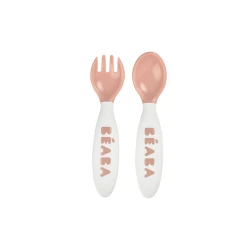 Löffel und Gabel im Etui Pink