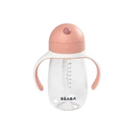 Becher mit Strohhalm 300ml Old Pink