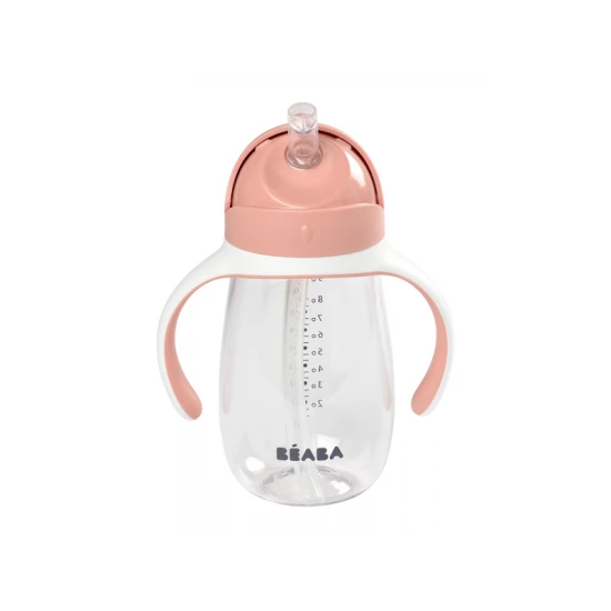 Becher mit Strohhalm 300ml Old Pink – Béaba