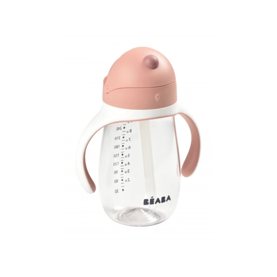 Becher mit Strohhalm 300ml Old Pink – Béaba