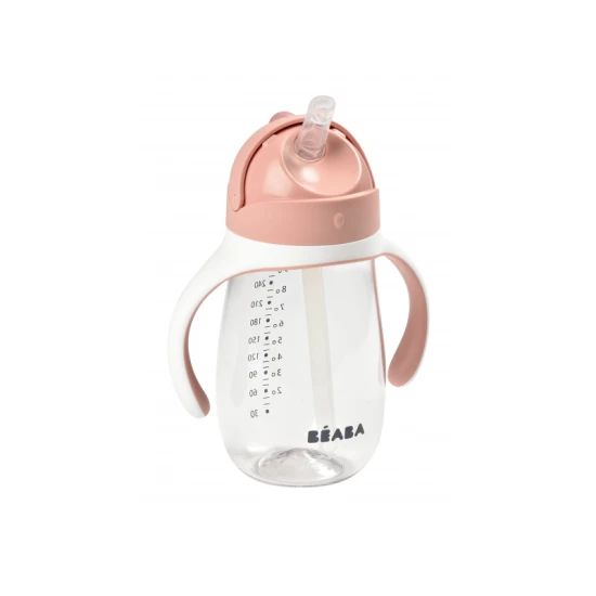 Becher mit Strohhalm 300ml Old Pink – Béaba