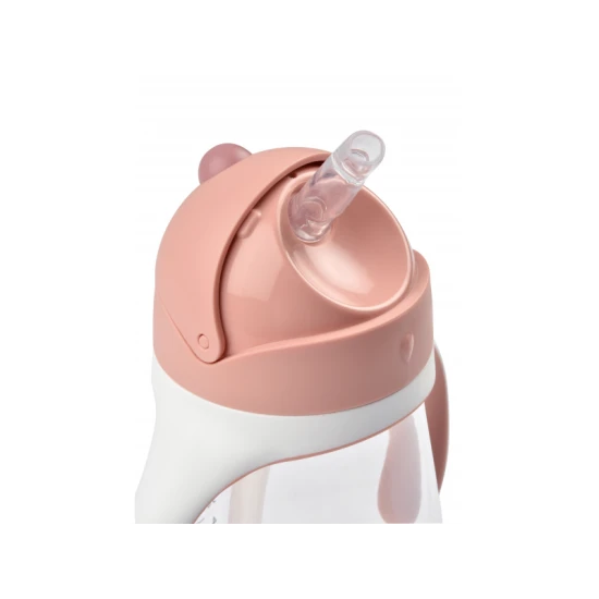 Becher mit Strohhalm 300ml Old Pink – Béaba