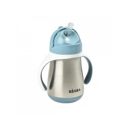 Thermobecher aus Edelstahl mit Strohhalm 250ml Blue