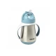 Thermobecher aus Edelstahl mit Strohhalm 250ml Blue – Béaba