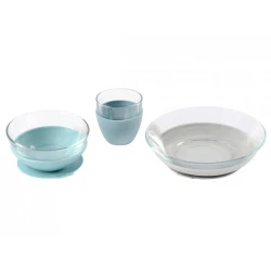 Glas-Essgeschirr mit Saugnäpfen Jungle