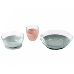 Glas-Essgeschirr mit Saugnäpfen Eucalyptus