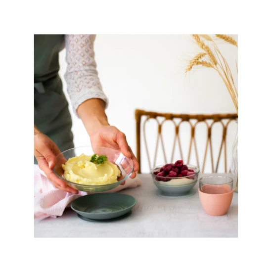 Glas-Essgeschirr mit Saugnäpfen Eucalyptus – Béaba