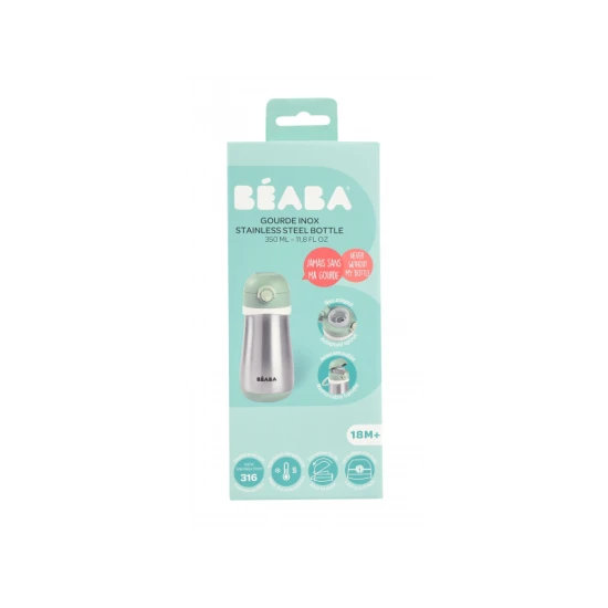 Thermobecher aus Edelstahl 350ml Sage Green – Béaba