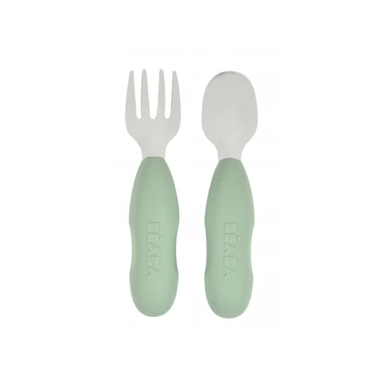 Erstes Trainingsbesteck 2-teilig Sage Green – Béaba