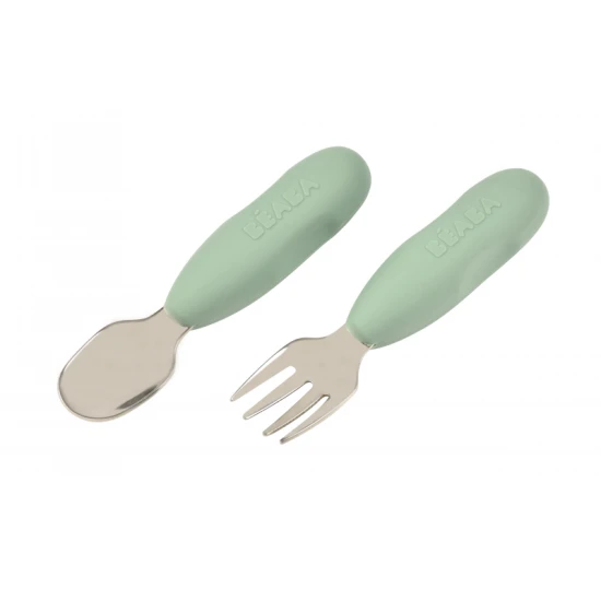 Erstes Trainingsbesteck 2-teilig Sage Green – Béaba