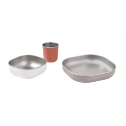 Edelstahl-Essset 3-teilig Terracotta