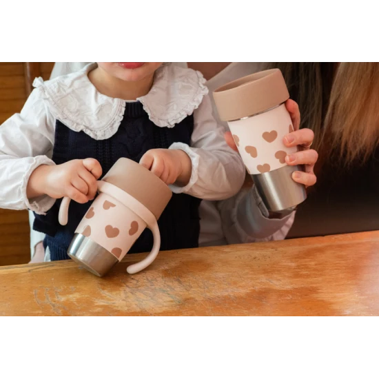 Edelstahlbecher 2er-Set Mini & Me BigLove Beaba Edelstahlbecher 2er-Set Mini & Me BigLove