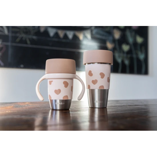 Edelstahlbecher 2er-Set Mini & Me BigLove Beaba Edelstahlbecher 2er-Set Mini & Me BigLove