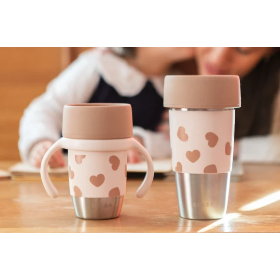Edelstahlbecher 2er-Set Mini & Me BigLove Beaba Edelstahlbecher 2er-Set Mini & Me BigLove