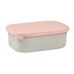 Edelstahl-Snackbox Velvet Grey / Dusty Rose