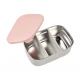Edelstahl-Snackbox Velvet Grey / Dusty Rose – Béaba