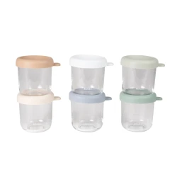 Glasbehälter für Babynahrung 6x 250 ml Natural