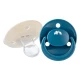 Symmetrischer Silikonschnuller Eco 2ks 0m+ Sand/Blue – BebeConfort 3104202240BC