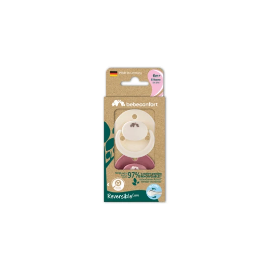 Symmetrischer Silikonschnuller Eco 2ks 6m+ Sand/Terra – BebeConfort 3104202280BC