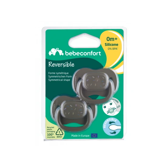 Symmetrischer Silikonschnuller 2ks 0m+ Green – BebeConfort 3104202360BC