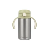 Isolierbecher mit Trinkhalm, Edelstahl 280 ml Green