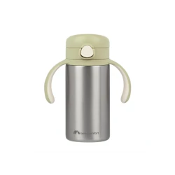 Isolierbecher mit Trinkhalm, Edelstahl 280 ml Green