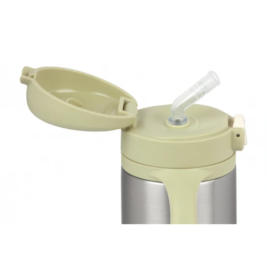 Isolierbecher mit Trinkhalm, Edelstahl 280 ml Green – BebeConfort 3105201190BC