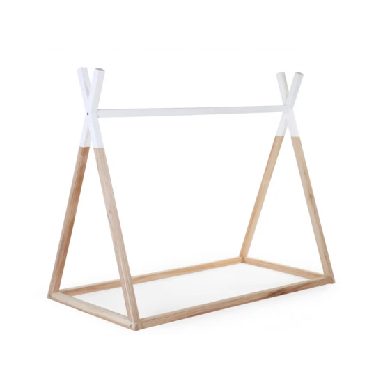Childhome Natural White 70×140 cm – Kinderbett Tipi aus Buchenholz