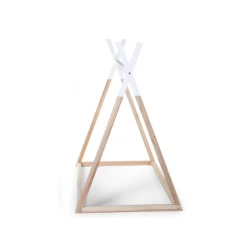 Kinderbett Tipi – Zeltgestell Natural White 70×140 cm