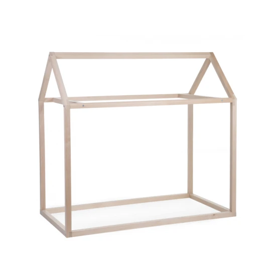 Childhome Natural 70×140 cm – Kinderbett-Gestell Hausbett aus Buche