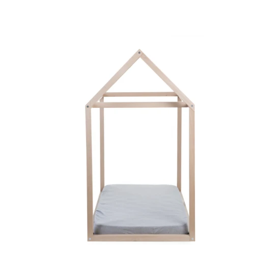 Childhome Natural 70×140 cm – Kinderbett-Gestell Hausbett aus Buche