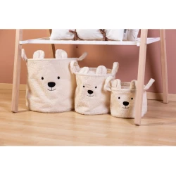Aufbewahrungskörbe 3er-Set Teddy Off White 3 ks