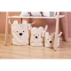 Childhome Teddy Off White 3 ks – 3er-Set Plüsch-Aufbewahrungskörbe Teddy
