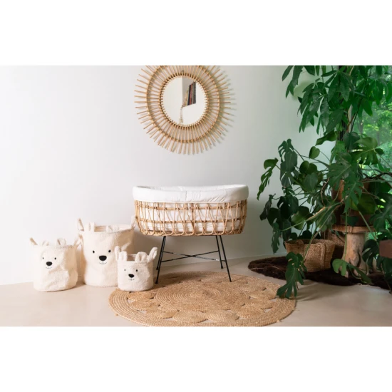 Childhome Teddy Off White 3 ks – 3er-Set Plüsch-Aufbewahrungskörbe Teddy
