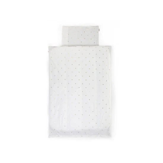 Childhome Jersey Gold Dots – 2-teilige Baumwoll-Kinderbettwäsche