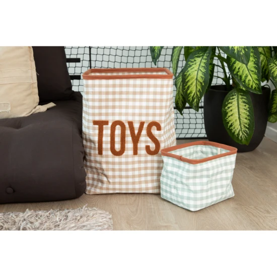 Childhome Sage Green – Canvas-Aufbewahrungskorb für Spielzeug