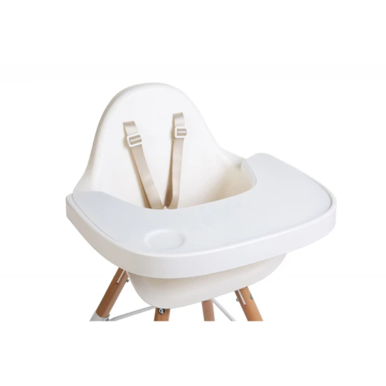 Childhome White – ABS-Tablett mit Silikon-Tischset für Hochstuhl Evolu