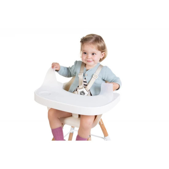 Childhome White – ABS-Tablett mit Silikon-Tischset für Hochstuhl Evolu