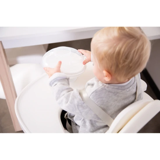 Childhome White – ABS-Tablett mit Silikon-Tischset für Hochstuhl Evolu