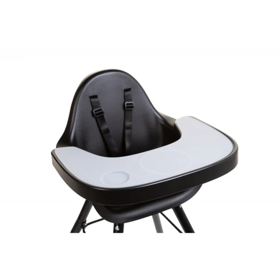 Childhome Black – ABS-Tablett mit Silikon-Tischset für Hochstuhl Evolu
