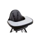 Childhome Black – ABS-Tablett mit Silikon-Tischset für Hochstuhl Evolu