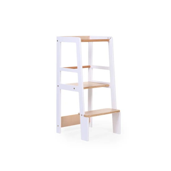 Childhome White Natural – Lernturm aus Holz für Kinder