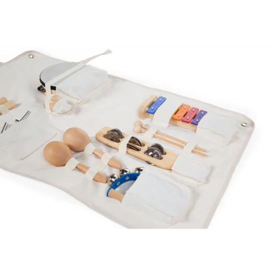 Childhome  – Set mit 8 Kinder-Musikinstrumenten mit Organizer
