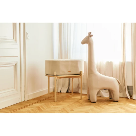 Childhome Beige – Design-Textil-Giraffe 131 cm zum Sitzen