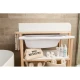 Childhome White Natural – Wickeltisch mit Badewanne