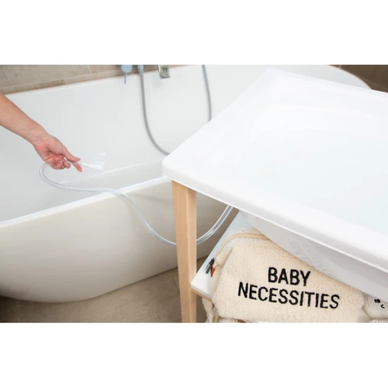 Childhome White Natural – Wickeltisch mit Badewanne