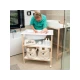 Childhome White Natural – Wickeltisch mit Badewanne