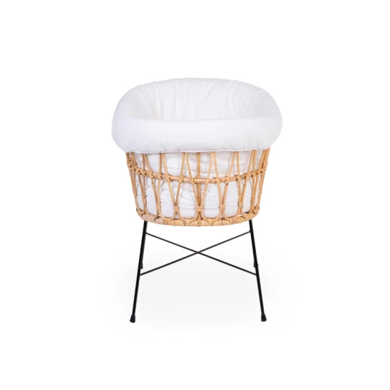 Childhome kovové nohy Jersey Ecru – Babykorb aus Rattan mit Matratze
