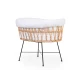 Childhome kovové nohy Jersey Ecru – Babykorb aus Rattan mit Matratze
